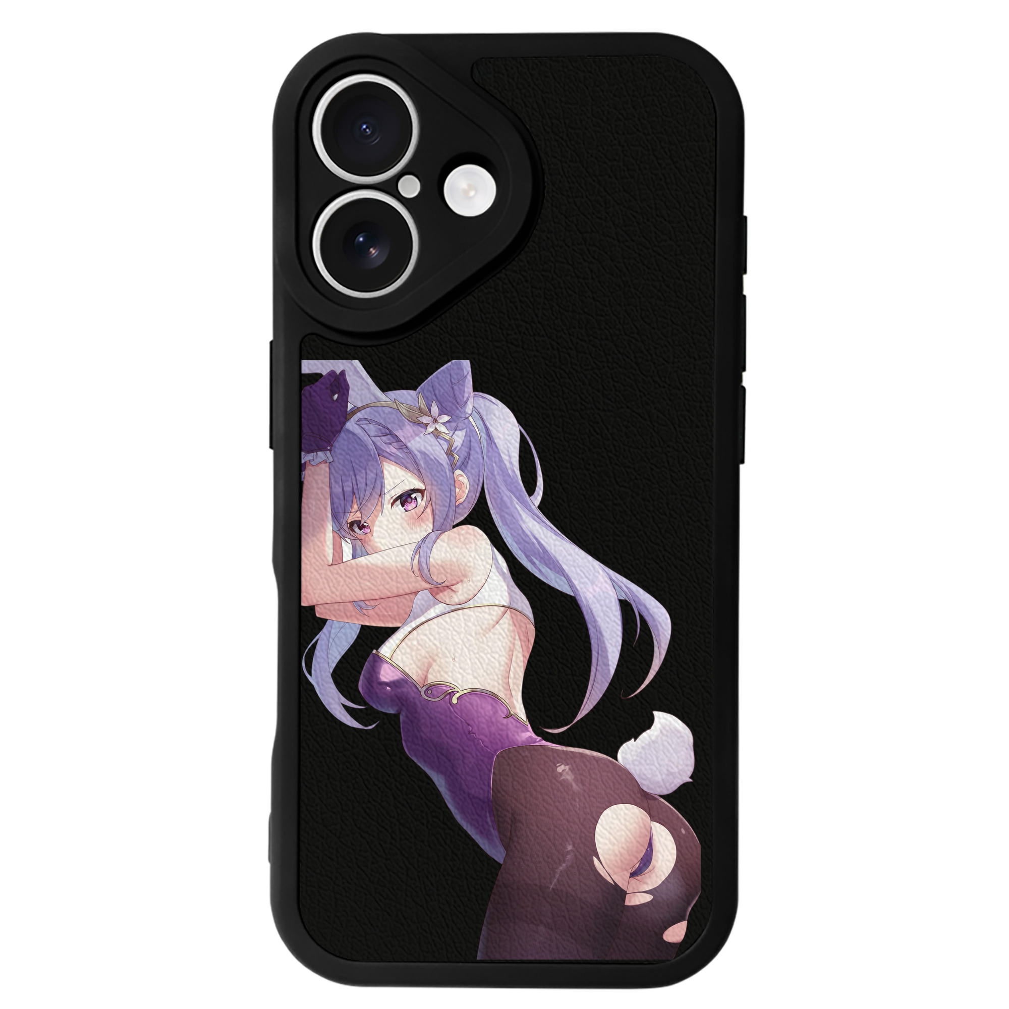 げんし神 刻晴 こくせい genshin Kokusei 【iPhone 16シリーズ対応】シリコンスマホケース（レザー調） 材質：シリコン